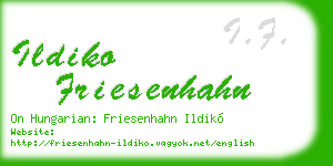 ildiko friesenhahn business card